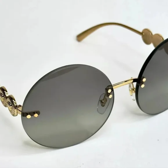 NWT-Versace Greca Coin Medusa Sunglasses - Picture 10 of 11